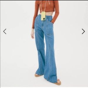 NWT MADEWELL Denim Pull-on Lose Flare Pants Size XL.